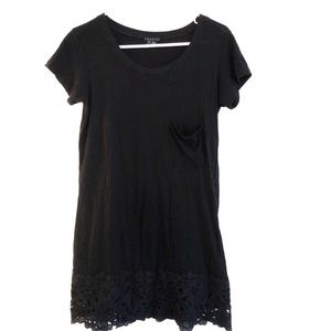 Theory Black Dress Lace Trim